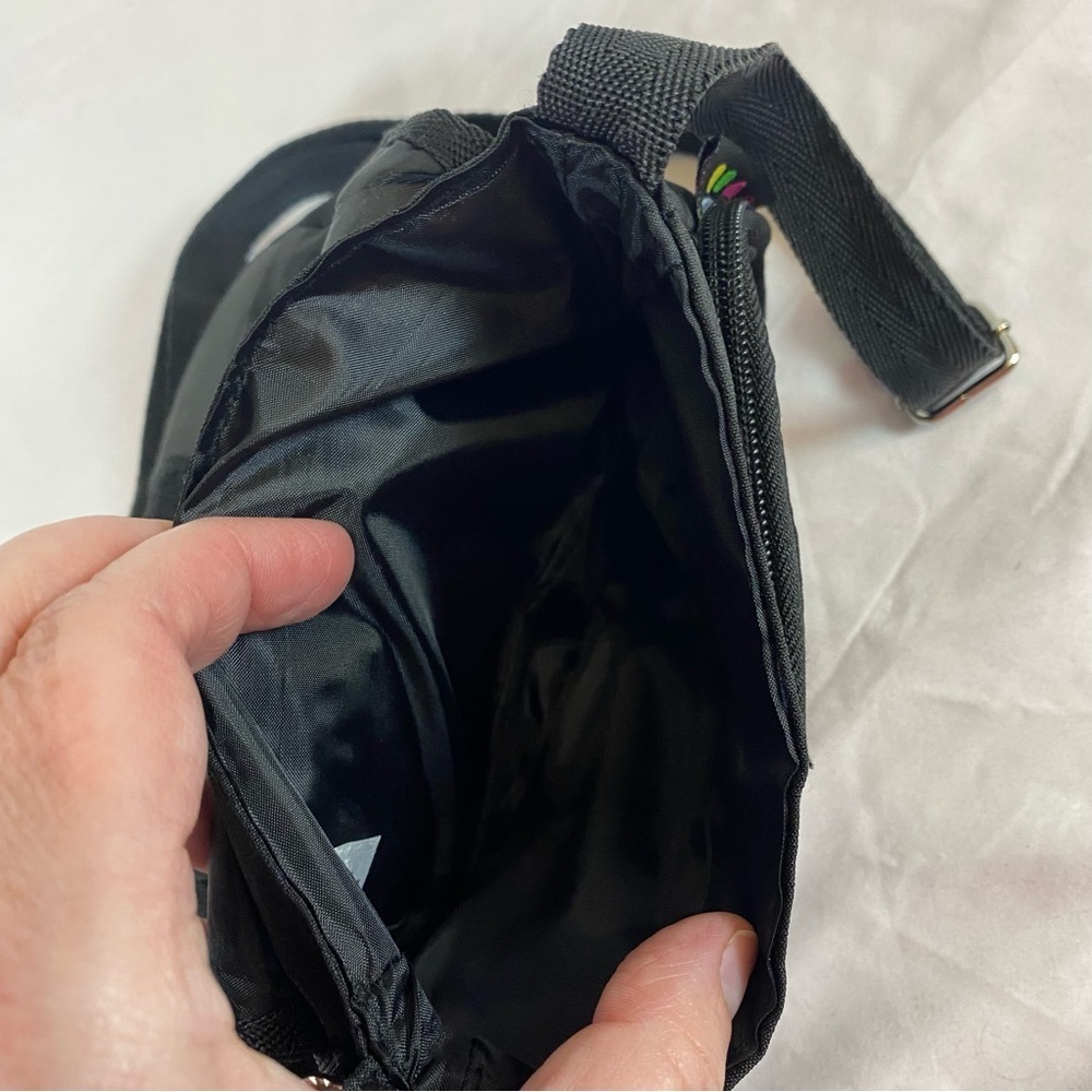 Joe Boxer Black Nylon Crossbody Mini Bag - Picture 6 of 13